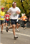 Weissman runs the New York Marathon
